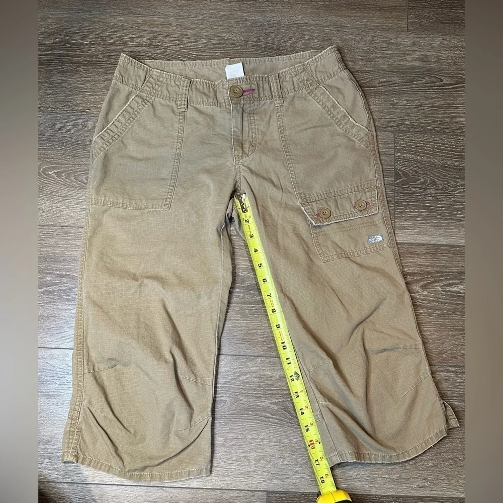 The North Face A5 Series Taupe Tan Cotton Ripstop Cargo Crop Capri Pants - Picture 5 of 8
